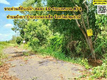 ขายด่วนที่ดินเปล่า คลอง 10 ซอยเทศบาล8/1 รังสิตนครนายก  ตำบลบึงบา อำเภอหนองเสือ จังหวัดปทุมธานี 
